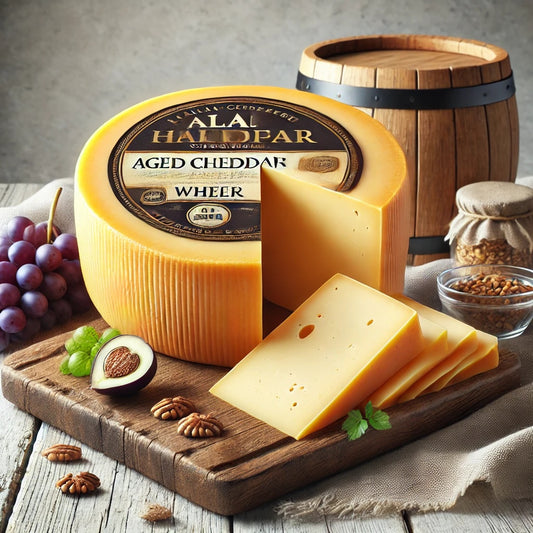 Halal Aged Cheddar Cheese Wheel