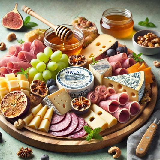 Halal Gourmet Cheese and Meat Platter