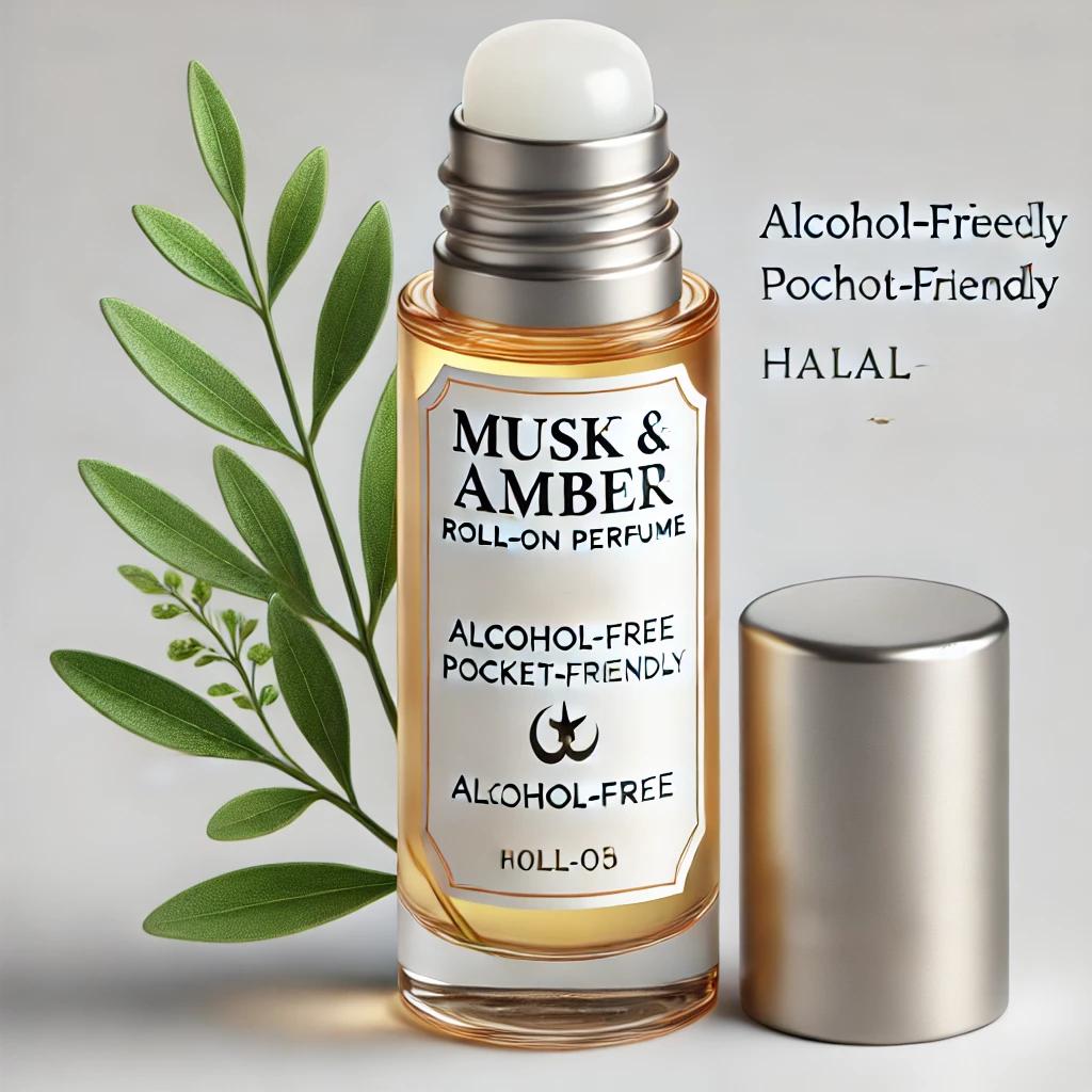 Musk & Amber Roll-On Perfume – Alcohol-Free, Pocket-Friendly