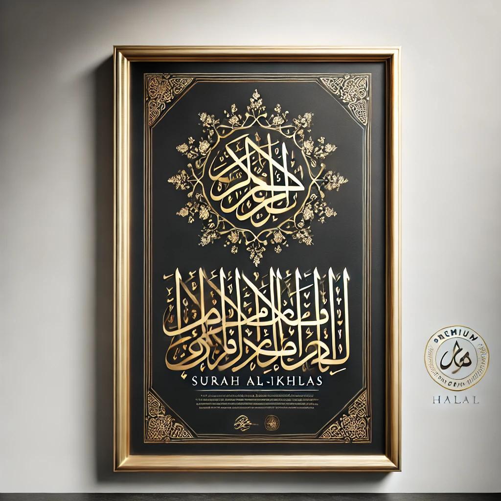 Premium Islamic Calligraphy Wall Art – Surah Al-Ikhlas